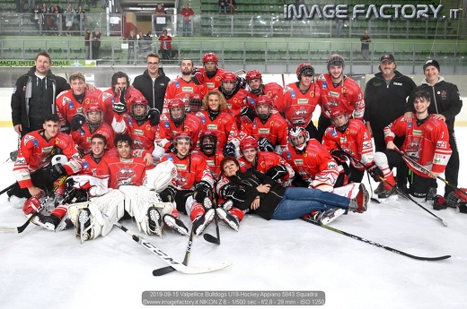 2019-09-15 Valpellice Bulldogs U19-Hockey Appiano 5843 Squadra